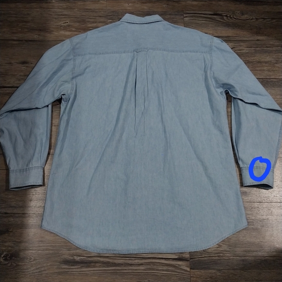 Warners Bros. Denim Long Sleeve Mens L Looney Tunes Vintage Shirt Bugs Daffy - Picture 4 of 7